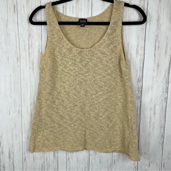 Eileen Fisher yellow yarn tank small - Picture 1 of 5